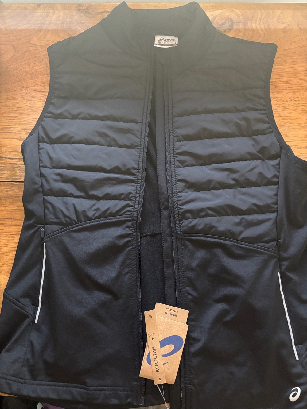 Asics Black Quilted Performance Vest